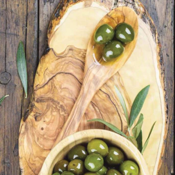 Natural Home I am Olive Wood  Wooden Serving Spoons Salad Servers - Picture 3 of 6